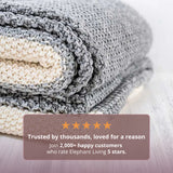 Elephant Natural Throw - 100% Organic Cotton