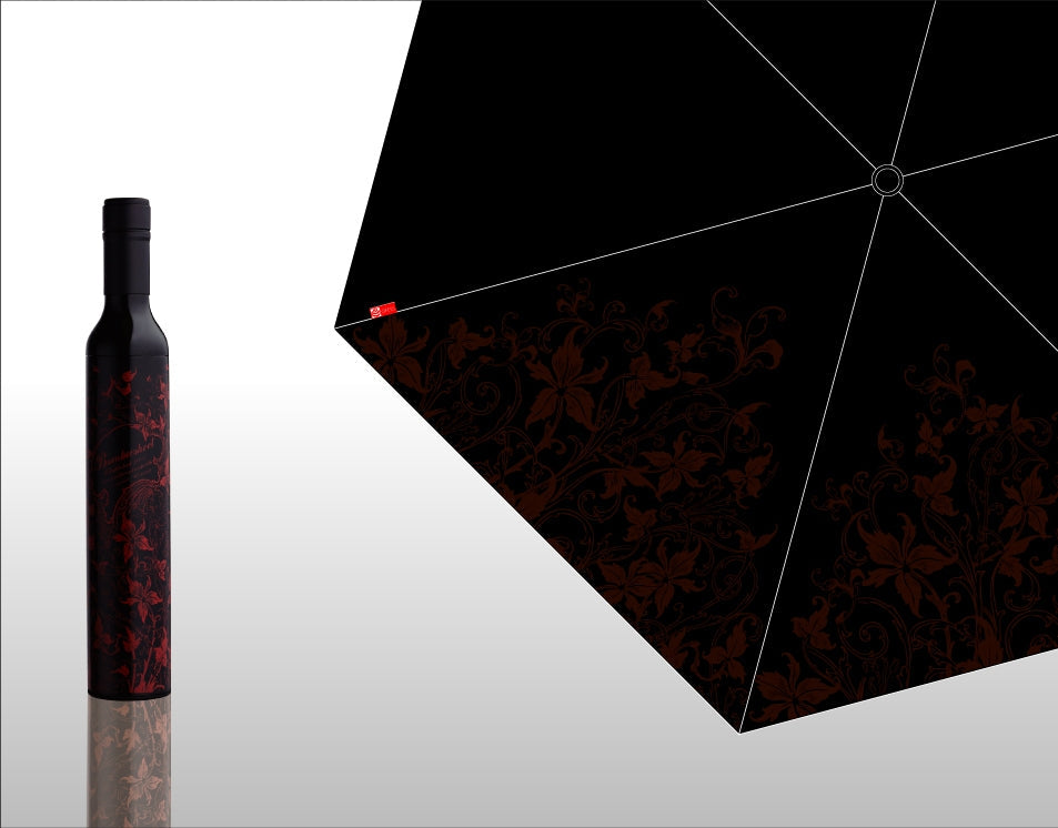Ofess Umbrella Outdoor Umbrella & Sunshade Accessories Elephant Living Black Floral Red 